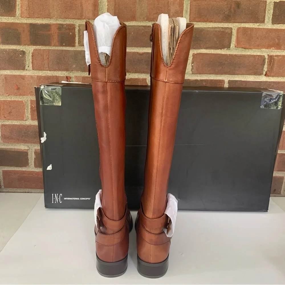 INC International Concepts Women's Frankii Leather Knee High Boots US 5.5 M WC - Picture 5 of 11